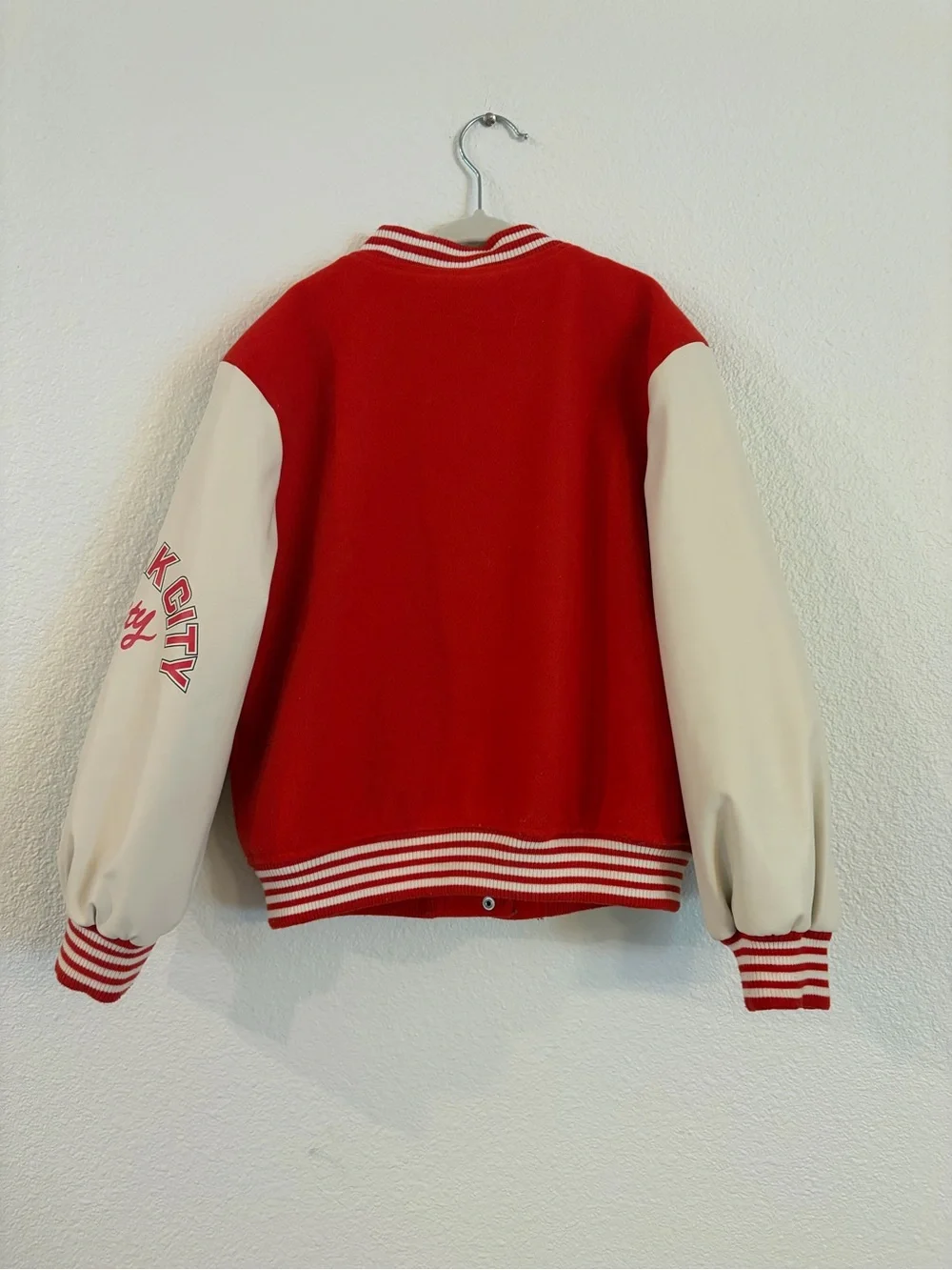 H&M Red NYC varsity jacket size 6/7 years
